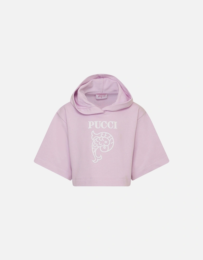Girls Lilac Hooded Sweatshirt