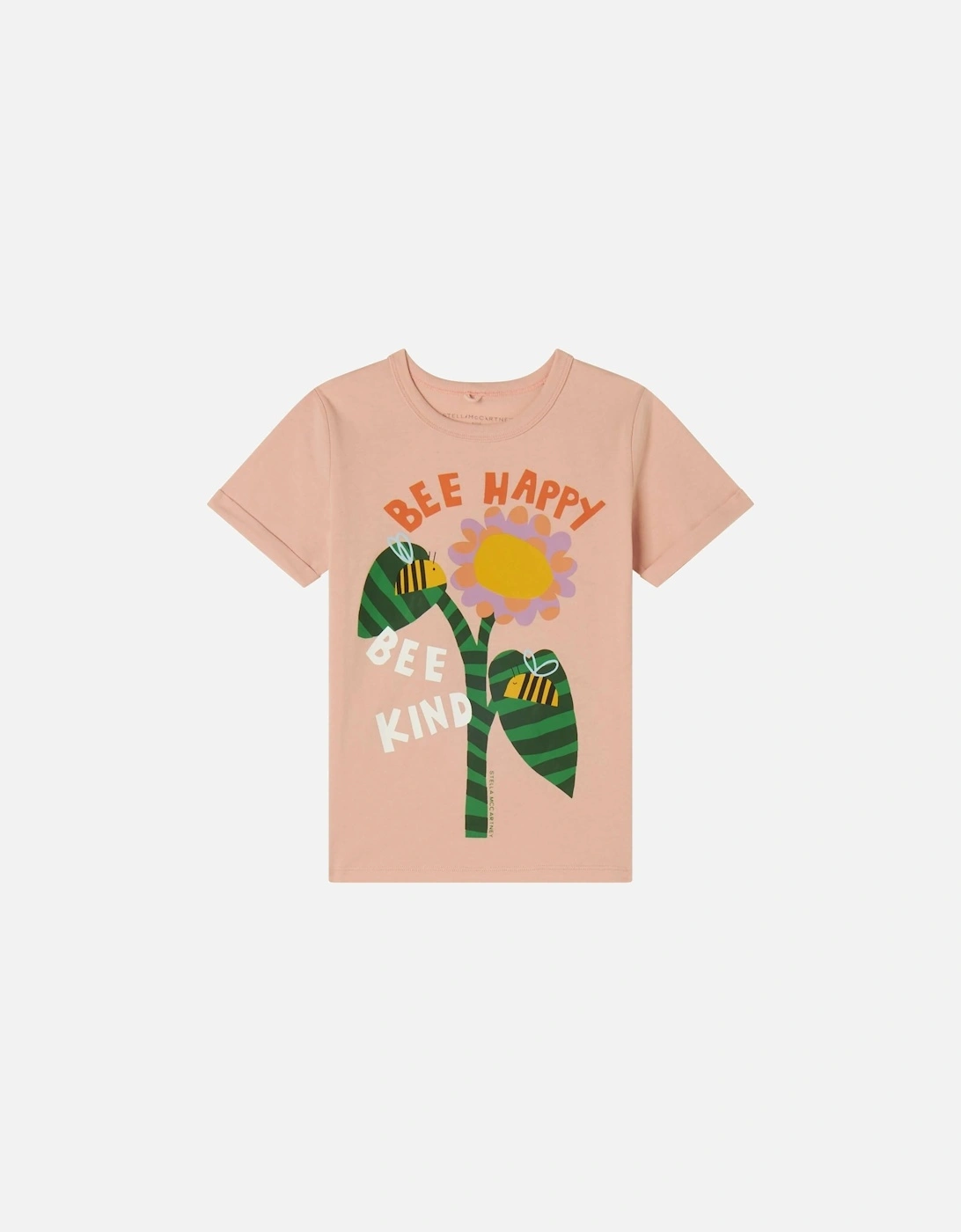 Girls Salmon Bee Kind T-Shirt, 2 of 1