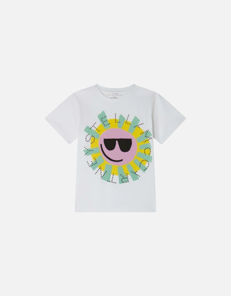 Girls White Logo Sunshine T-Shirt