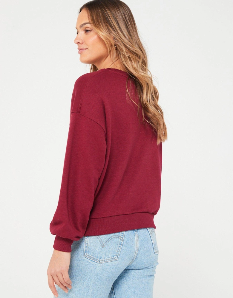 Crew Neck Sweat - Burgundy