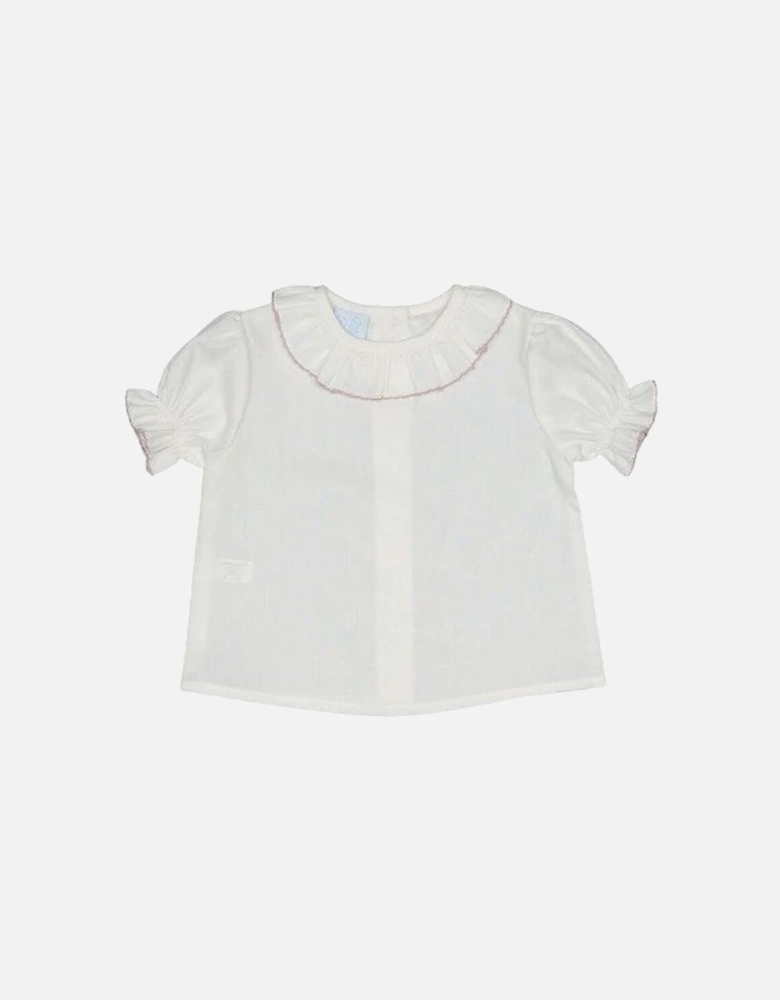 Baby Girls Ivory Frill Collar Blouse