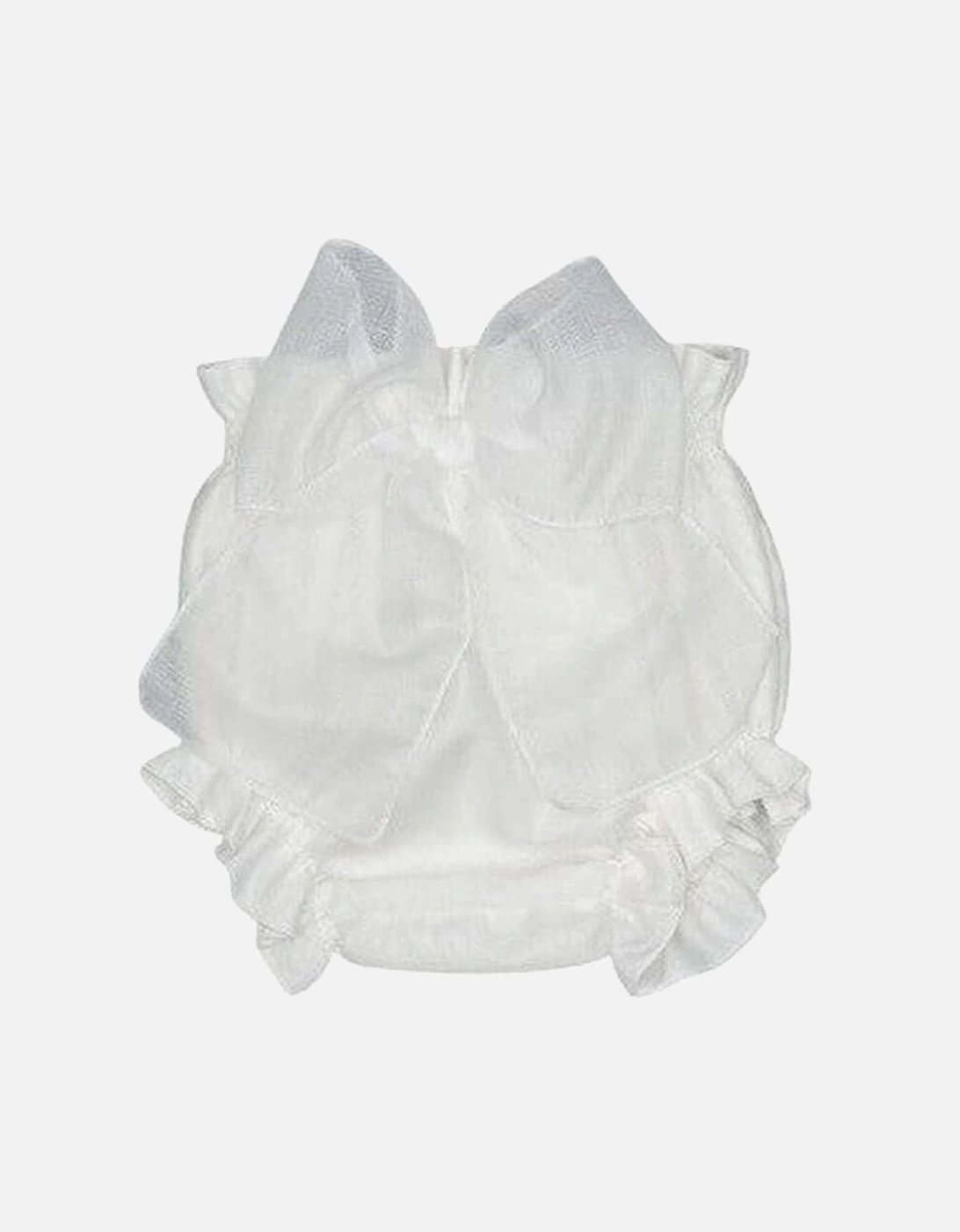 Baby Girls Ivory Bow Bloomer, 2 of 1