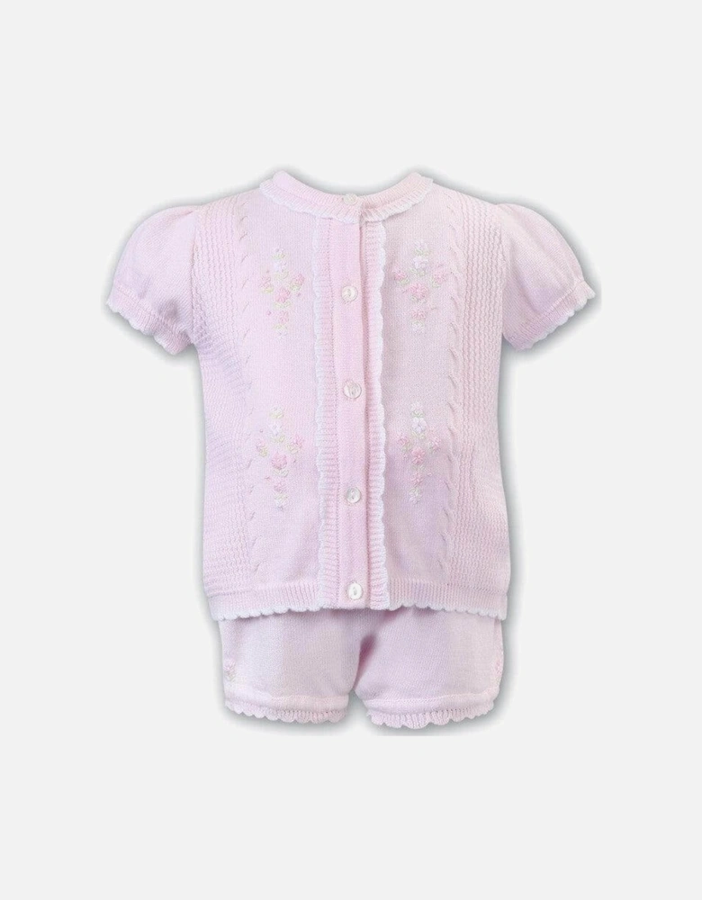 Pink Delight Baby Girls Knitted Set