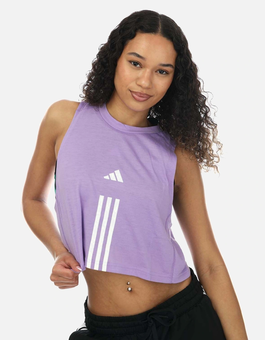 Womens Train Essentials Cotton Cropped Top