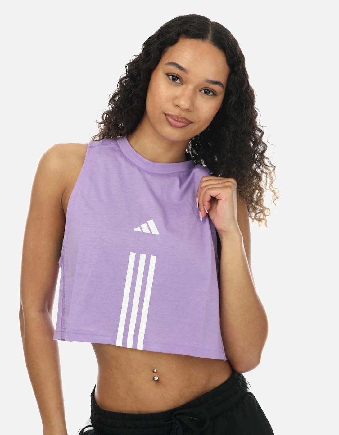 Womens Train Essentials Cotton Cropped Top