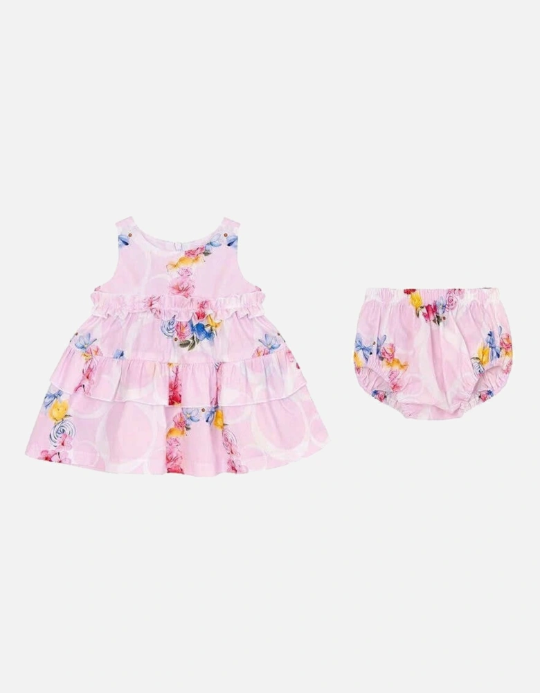Baby Girls Pink 2 Piece Dress Set