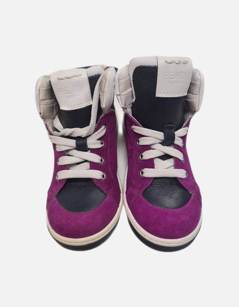 Girls Purple Hi-Top Boots