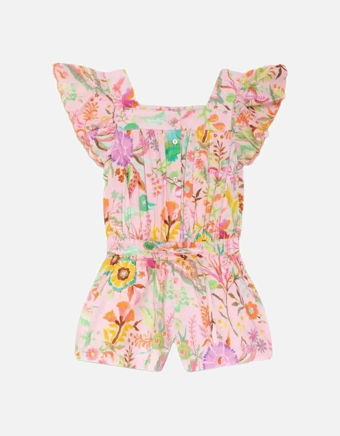 Girls Floral Cuban Sits Playsuit, 3 of 2