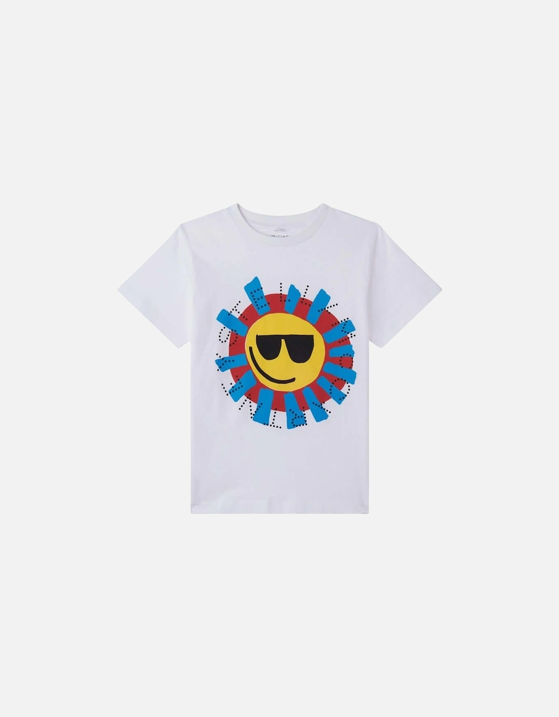 Boys White Sun Print T-Shirt, 2 of 1
