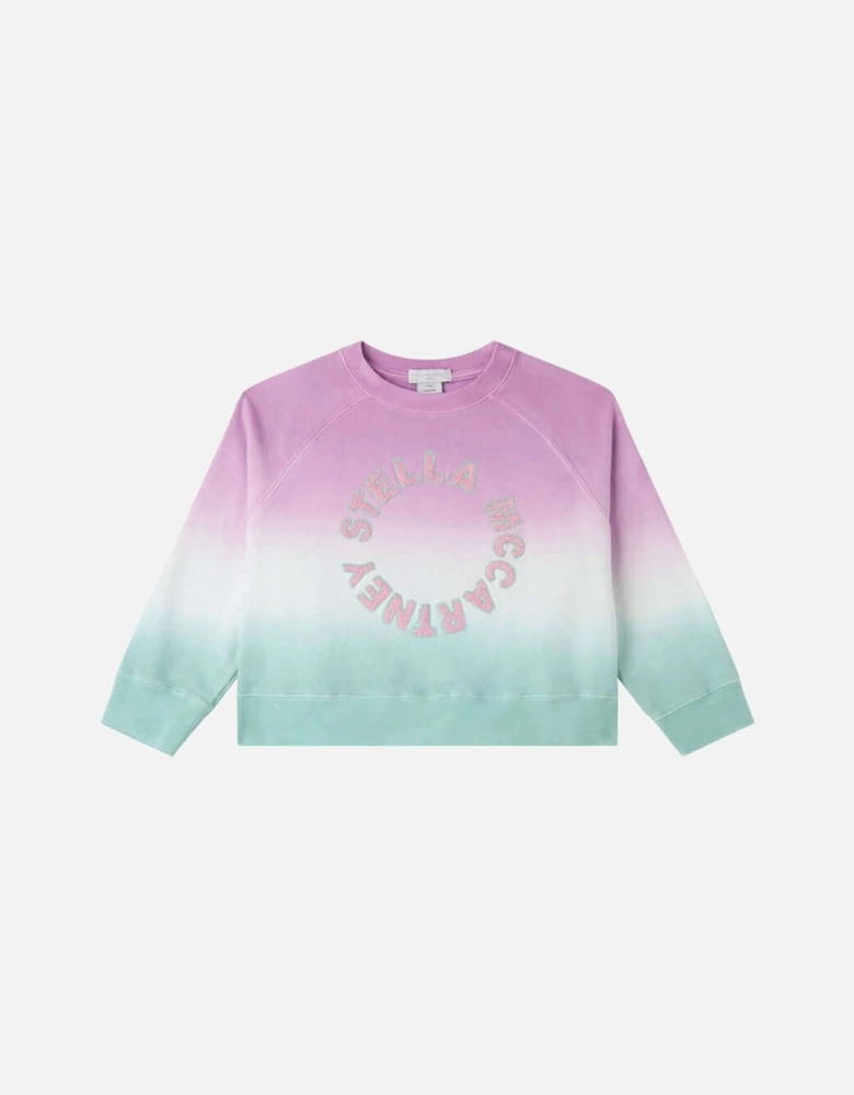 Girls Pink Ombre Sweatshirt