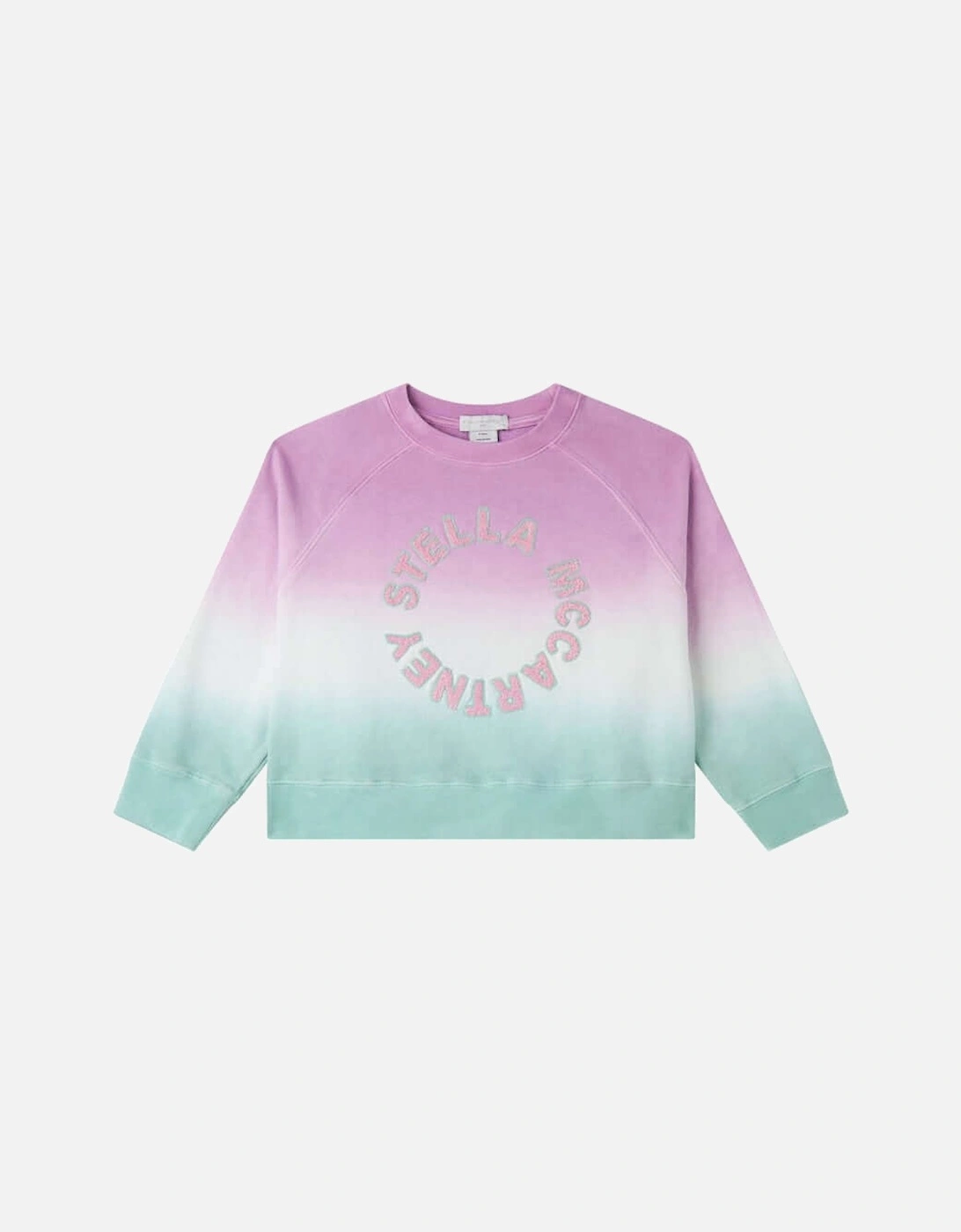 Girls Pink Ombre Sweatshirt, 2 of 1