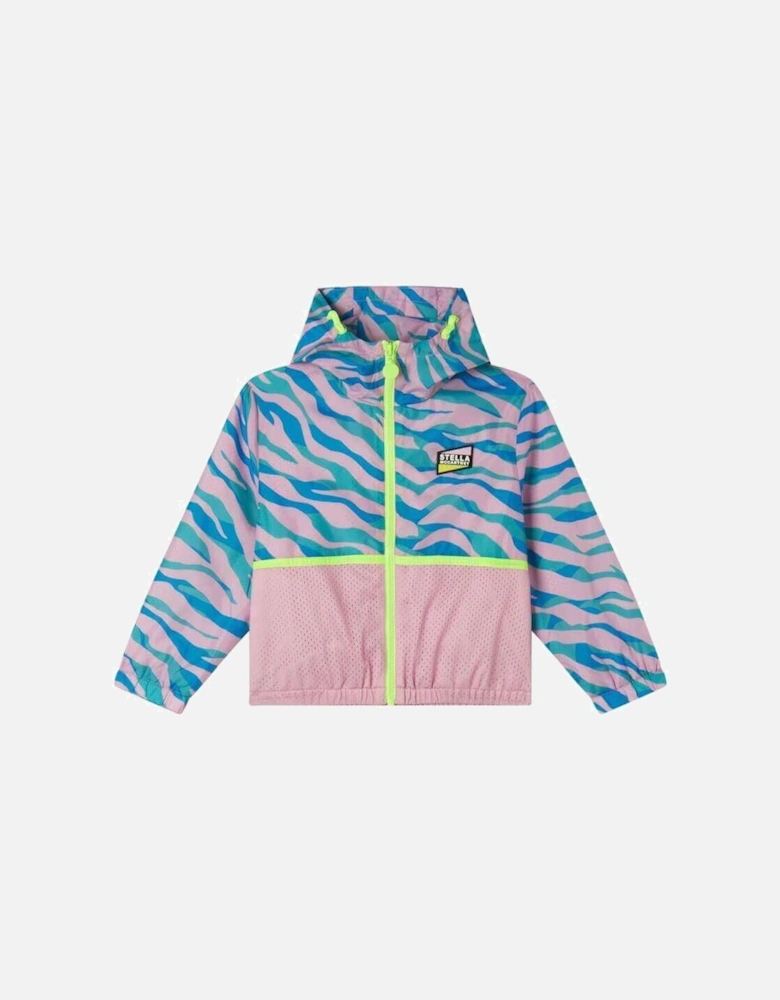 Girls Pink & Blue Windbreaker Jacket