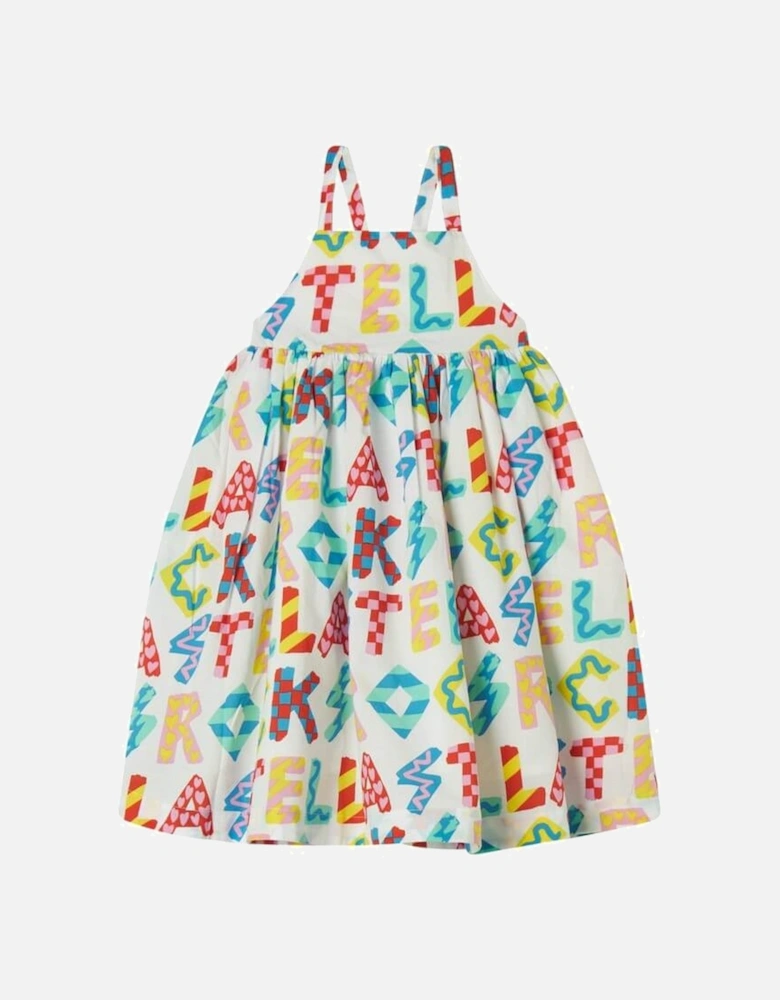 Girls Rocks Print Flared Dress
