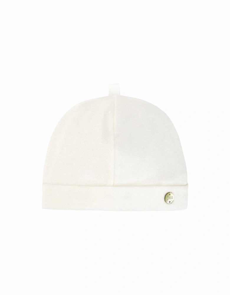 Unisex Ivory Baby Hat