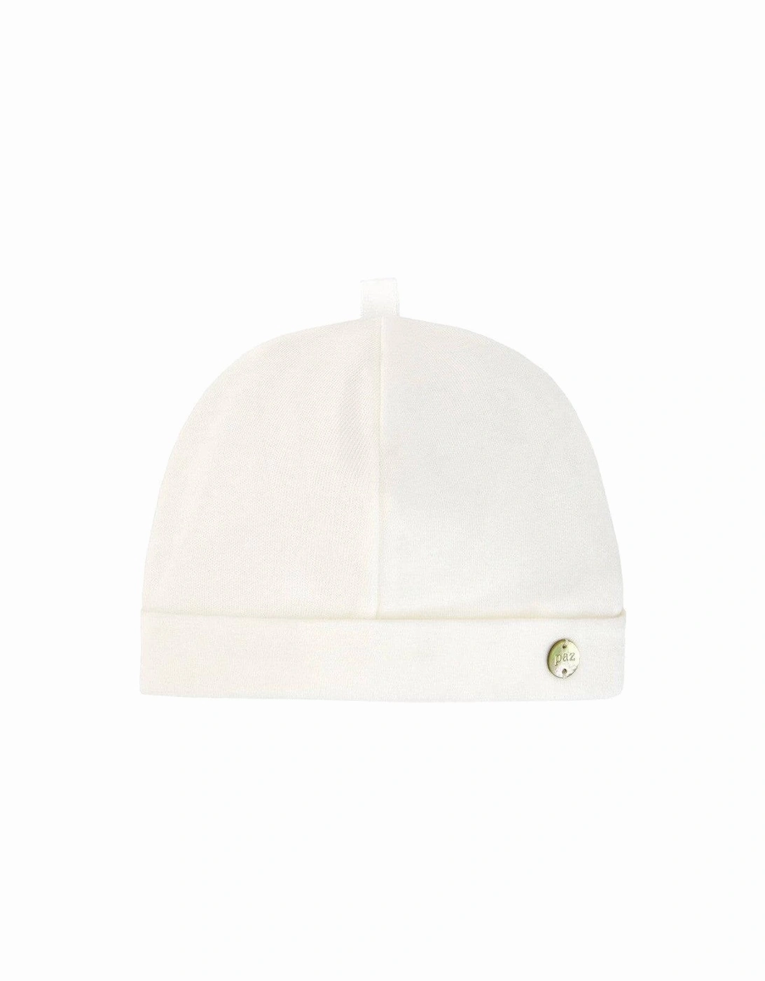 Unisex Ivory Baby Hat, 2 of 1