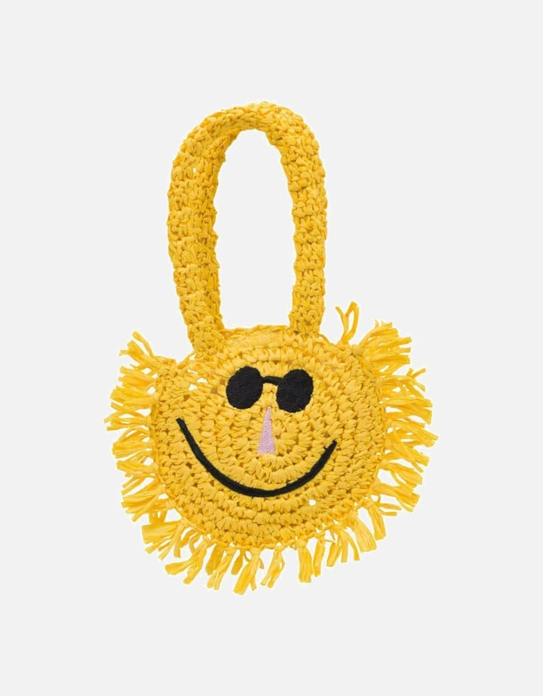 Girls Sunshine Fringed Basket Bag