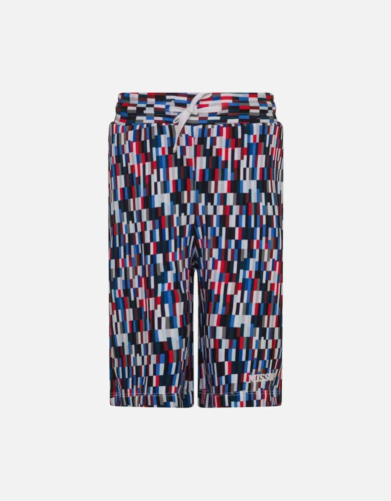Boys Pixelprint Cotton Shorts