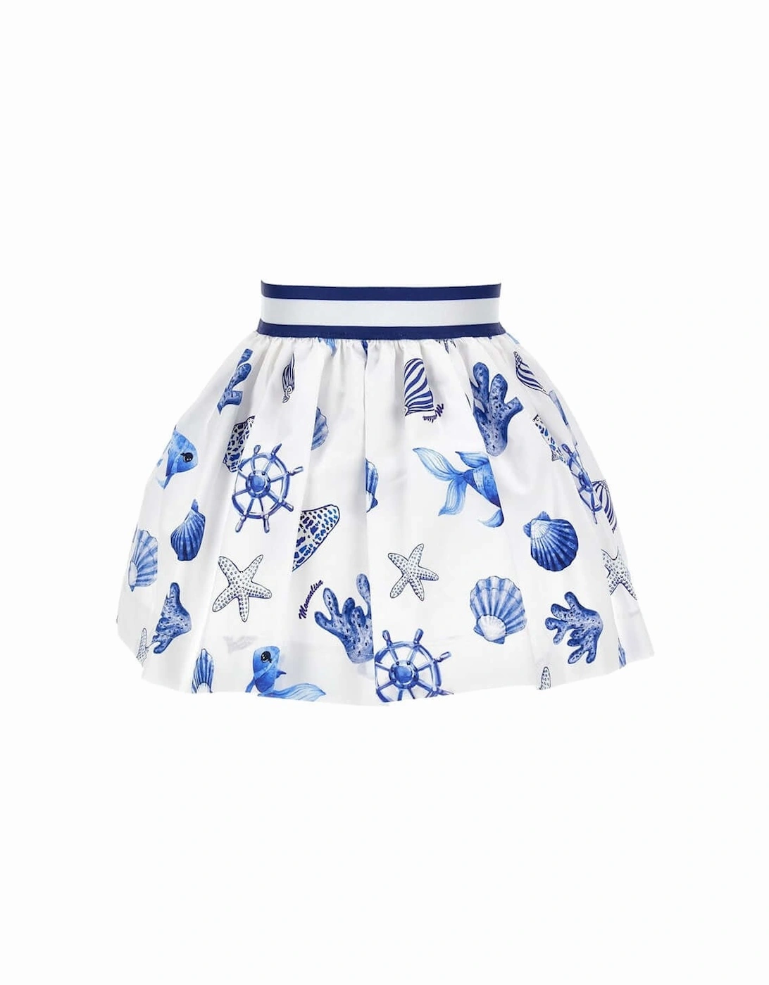 Girls White Ocean Skirt