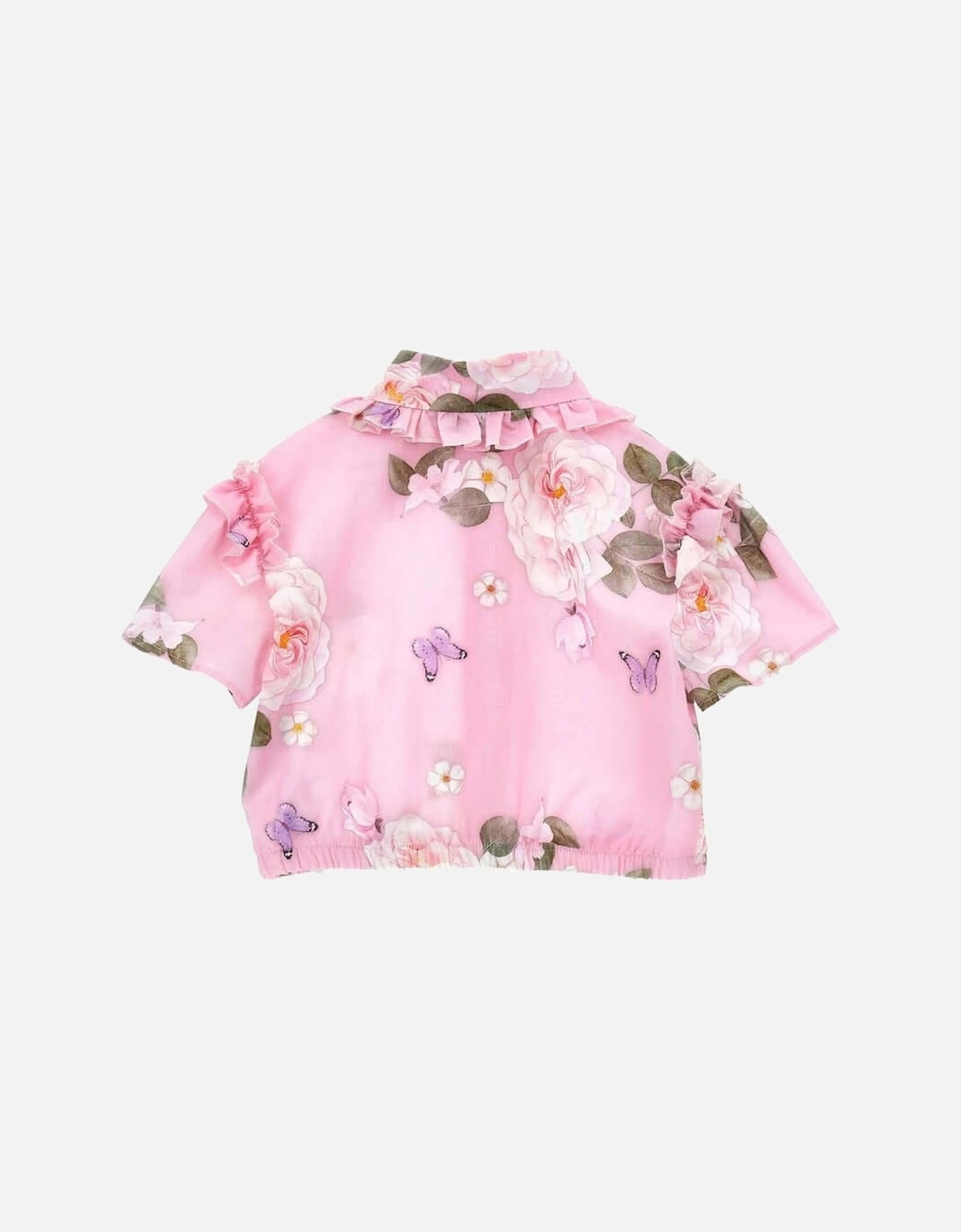 Girls Pink Rapunzel Floral Shirt