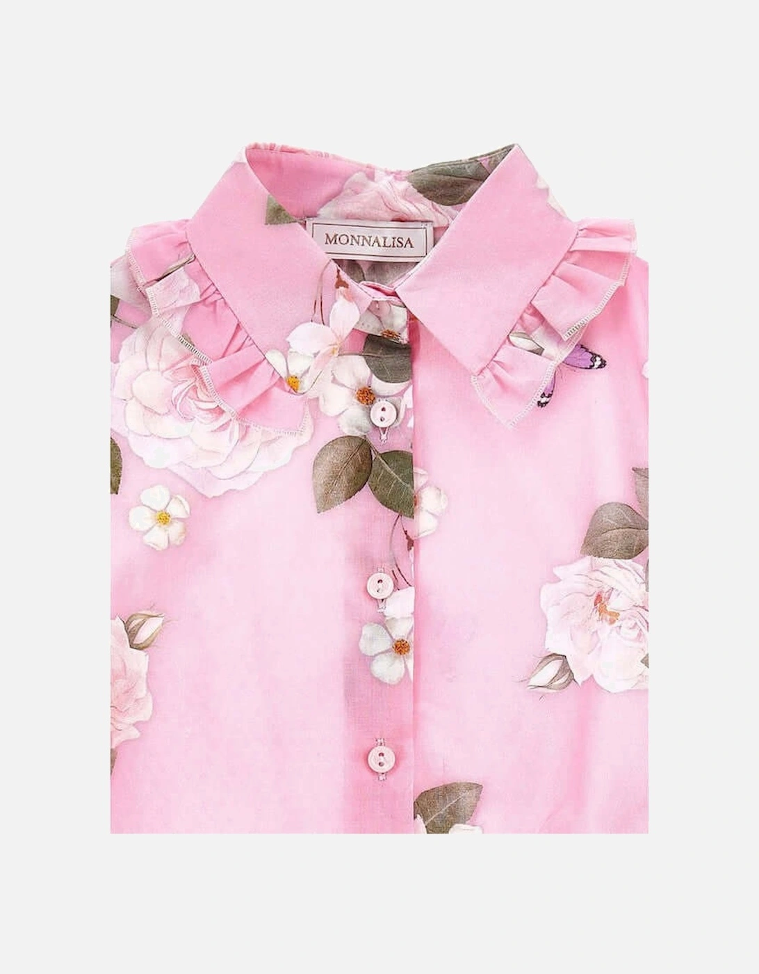 Girls Pink Rapunzel Floral Shirt