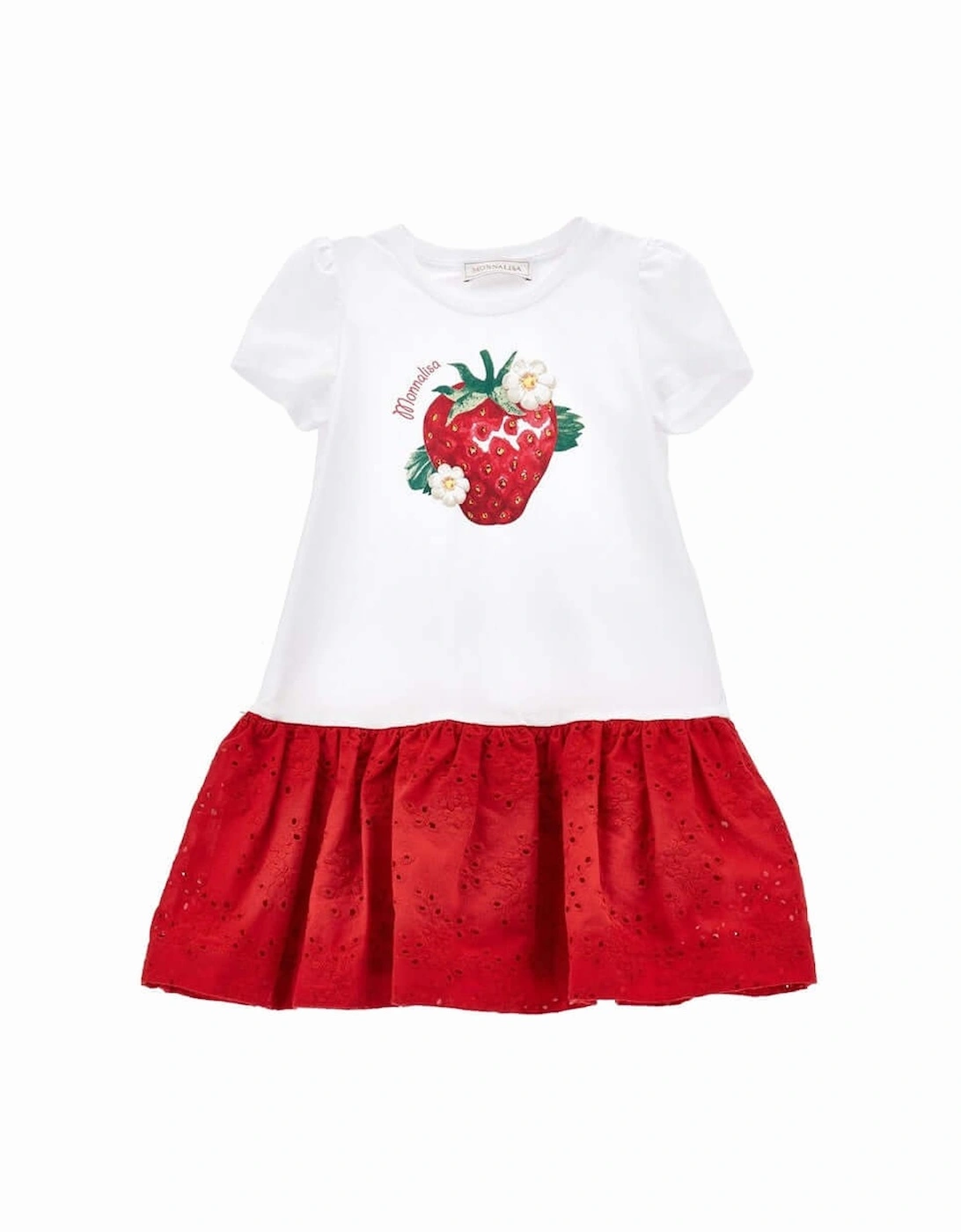 Girls Strawberry Jersey Dress, 5 of 4