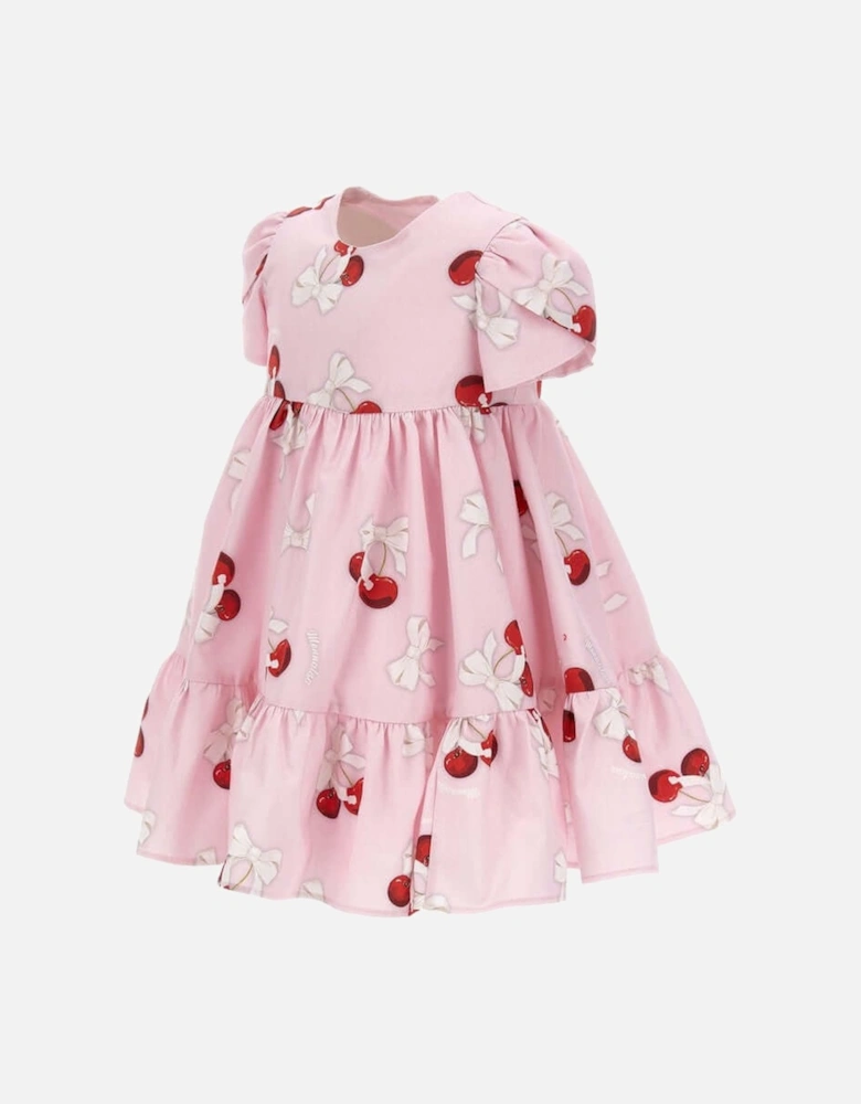 Girls Pink Cherry Dress