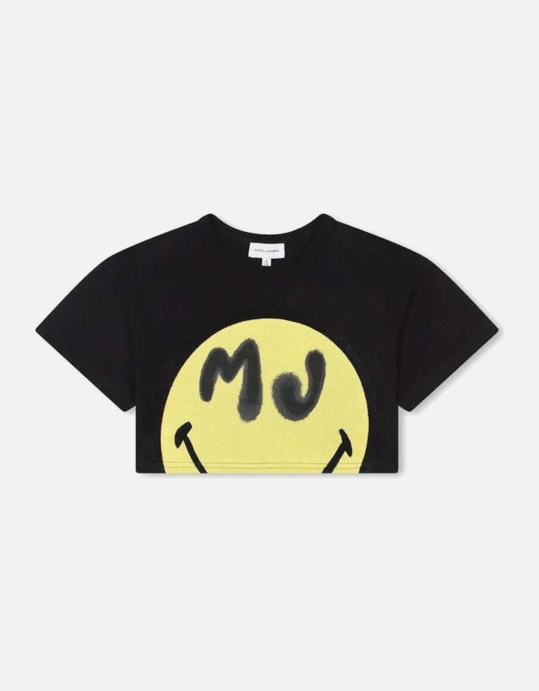 Girls Black X Smileyworld T-Shirt