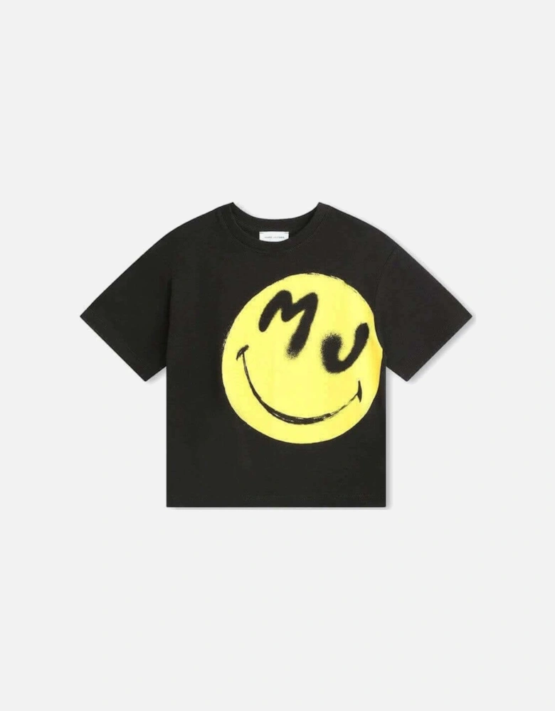 Boys Black X Smileyworld T-Shirt