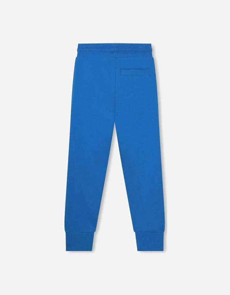 Boys Blue Embossed Joggers