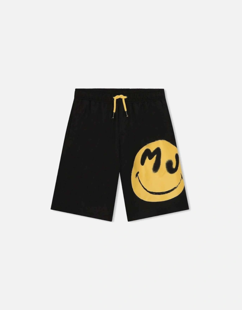 Boys Black X Smileyworld Swim Shorts