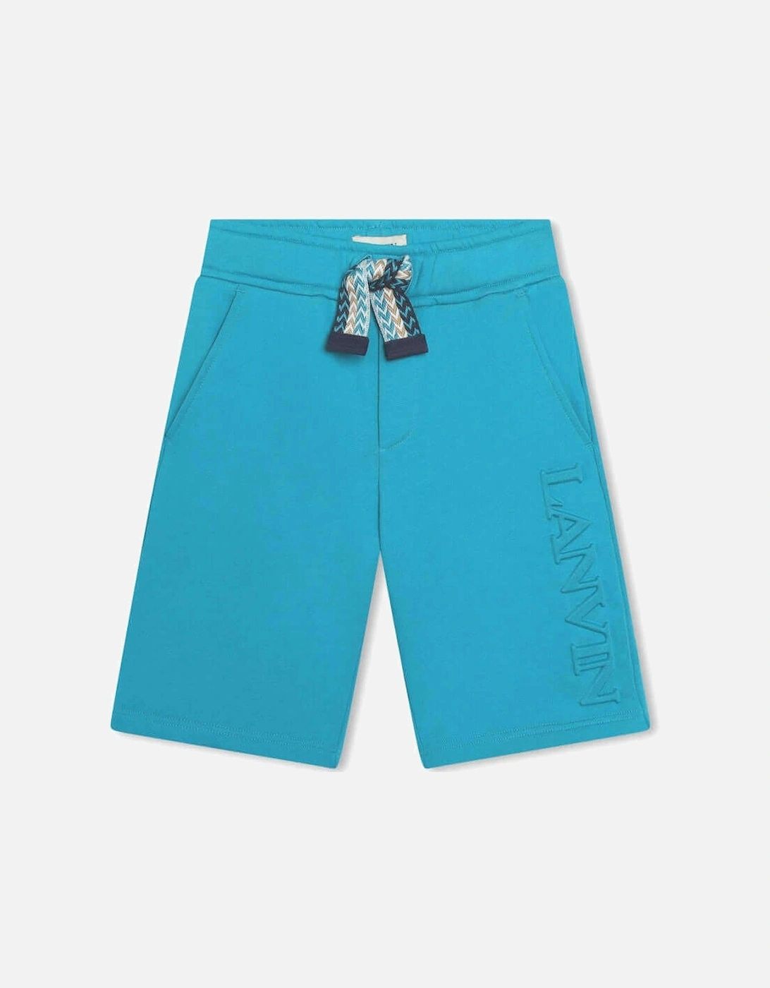 Boys Turquoise Curb Shorts, 3 of 2