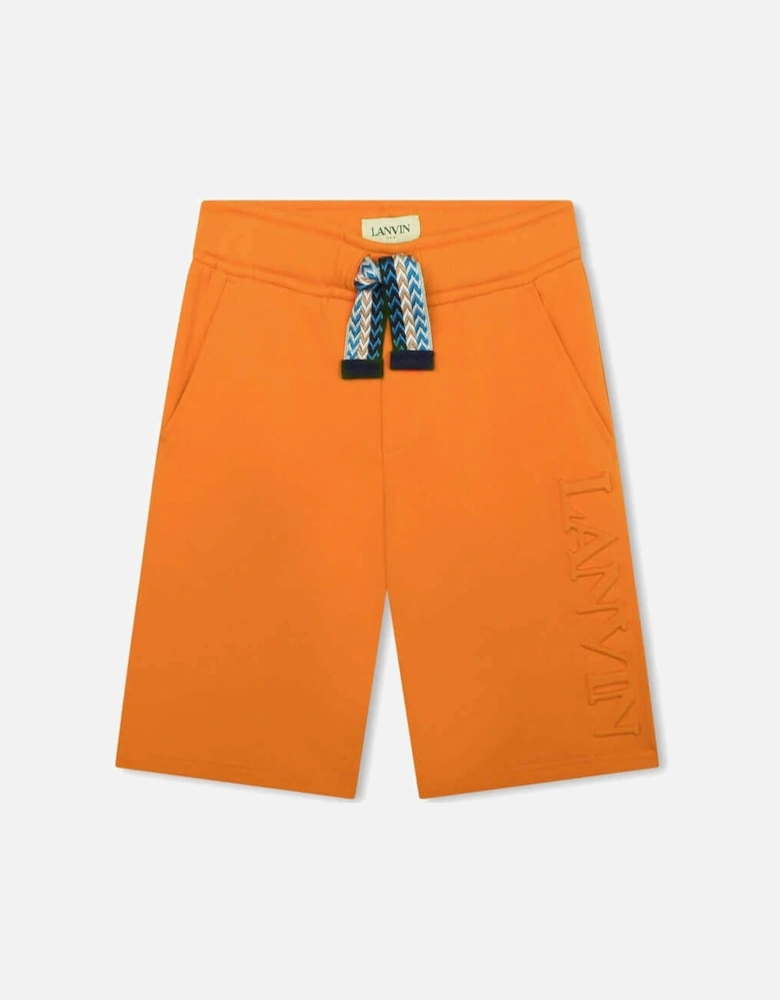 Boys Orange Curb Shorts