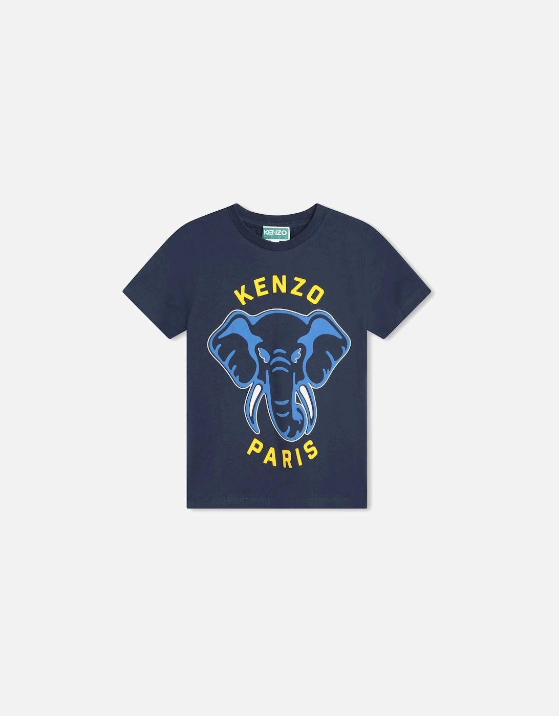 Boys Navy Elephant Print T-Shirt, 3 of 2