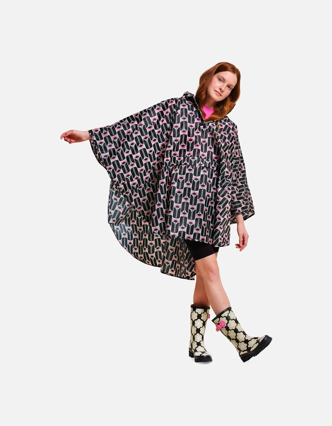 Womens Orla Kiely Waterproof Festival Poncho, 2 of 1