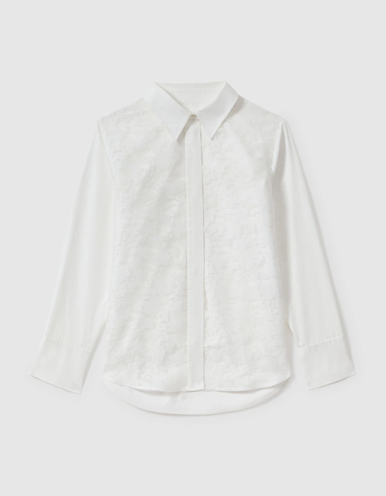 Cotton Burnout Floral Shirt