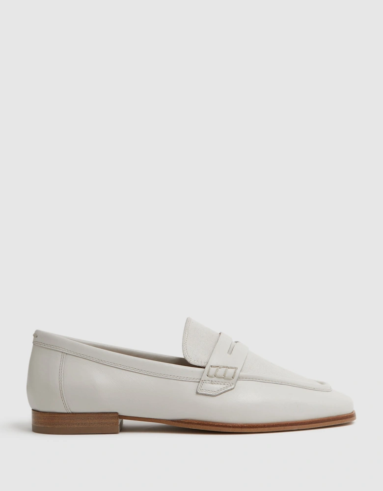 Leather-Cotton Loafers