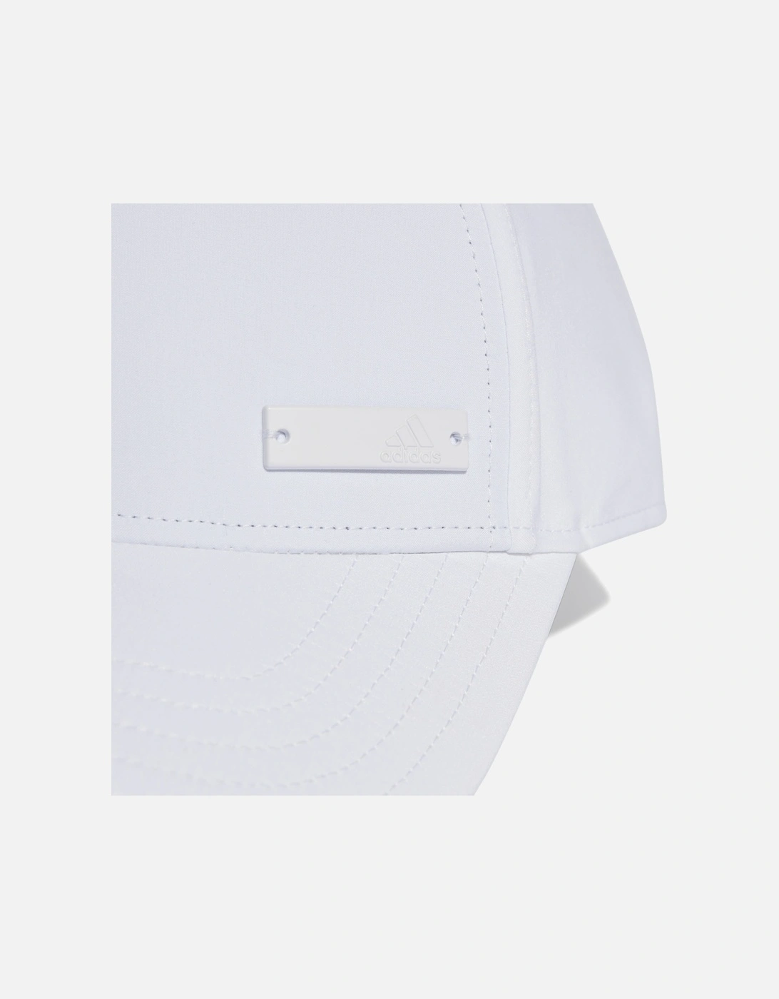 Mens Metallic Badge Cap (White)