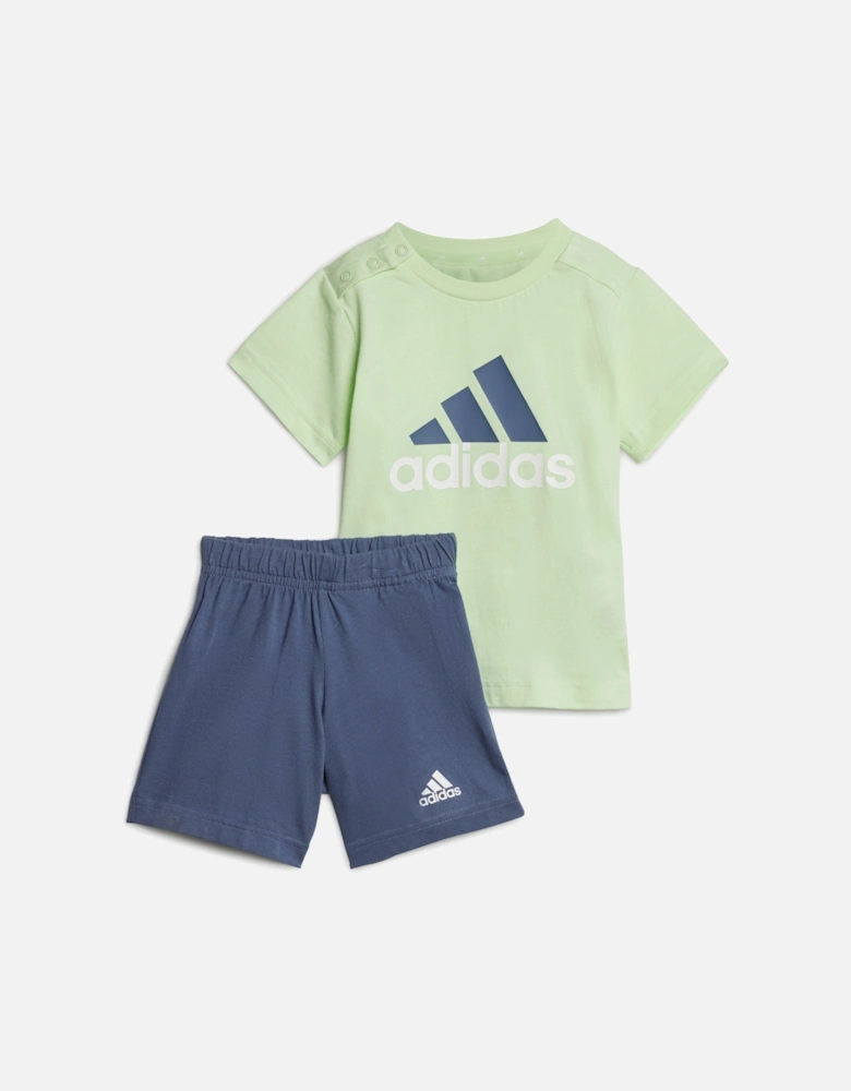 Infants Big Logo T-Shirt & Short Set (Green)