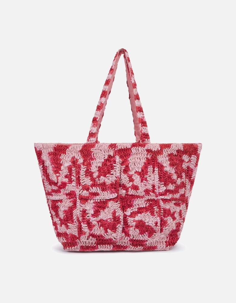 Glasto Crochet Tote in Pink