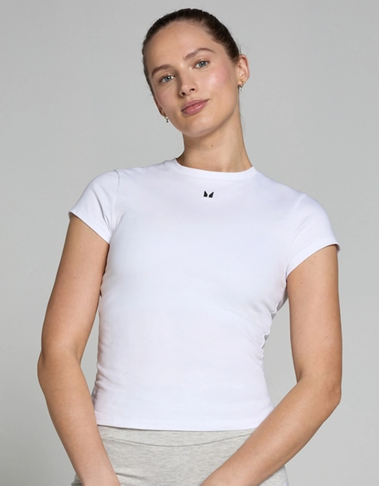 Women's Basic Body Fit Short Sleeve T-Shirt - White