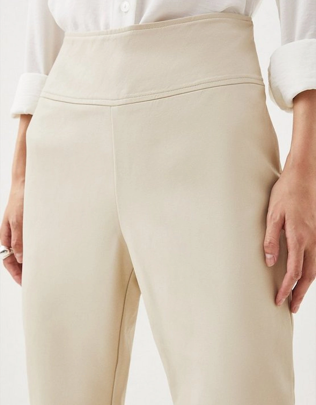 Faux Leather Split Hem Detail Leggings