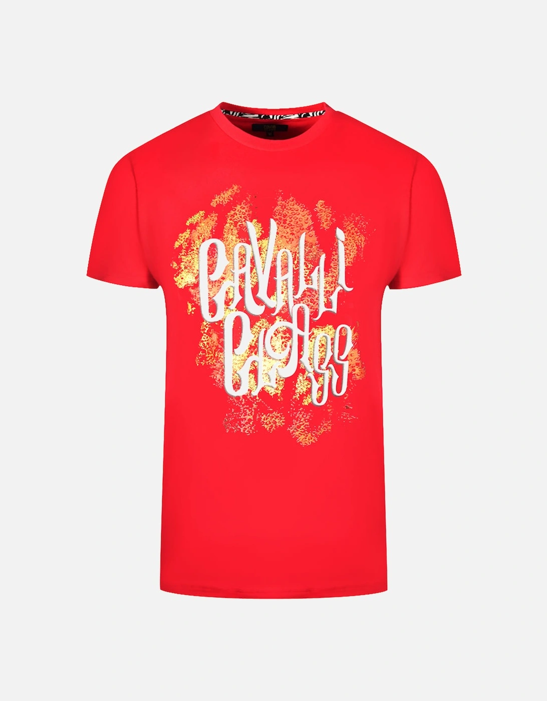 Cavalli Class Bold Logo Red T-Shirt, 4 of 3