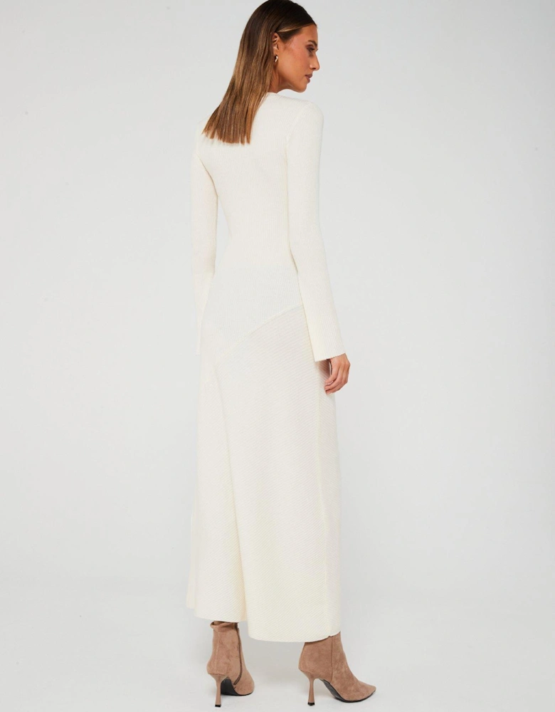 Knitted Ls Asymetric Dress