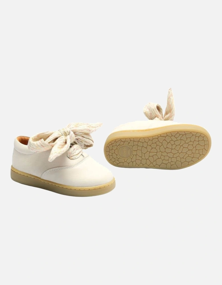 Girls Meilly Cream Leather Shoes