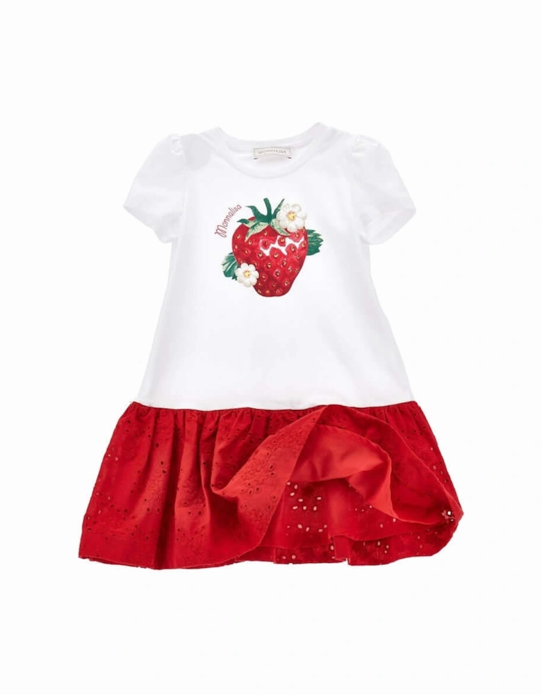 Girls Strawberry Jersey Dress