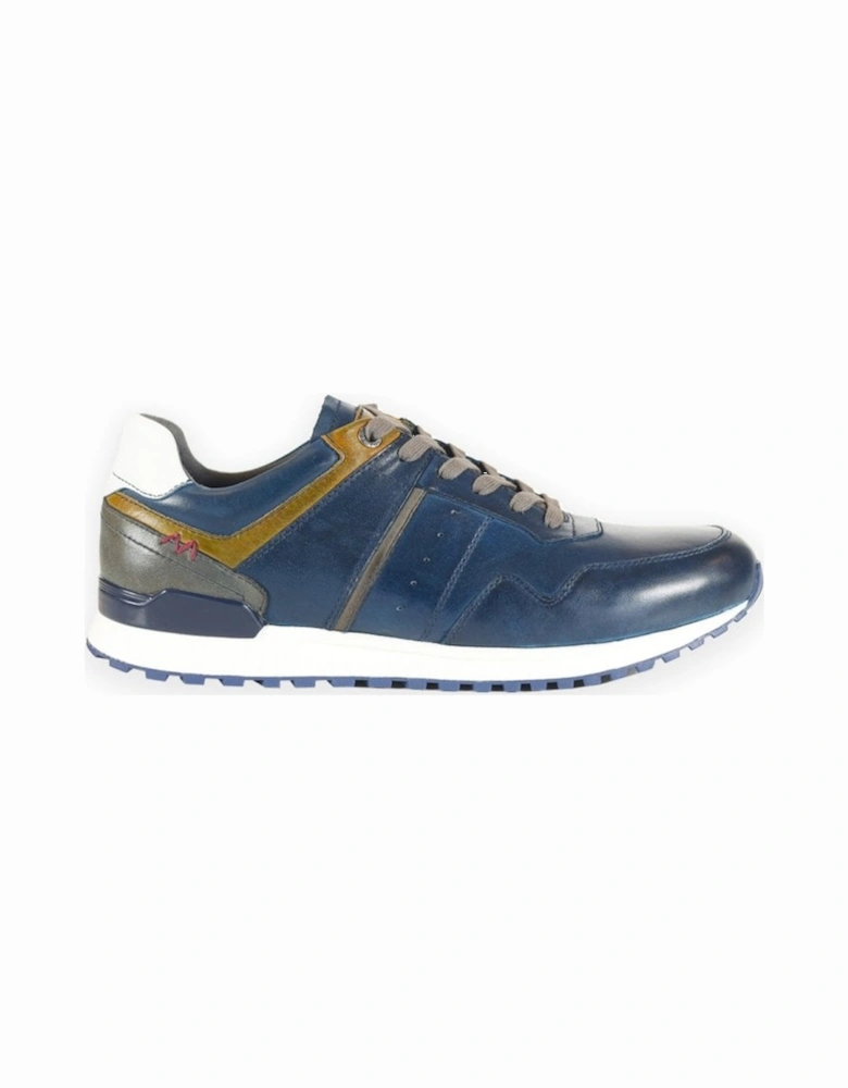 Front Brescia Leather Sneaker Navy