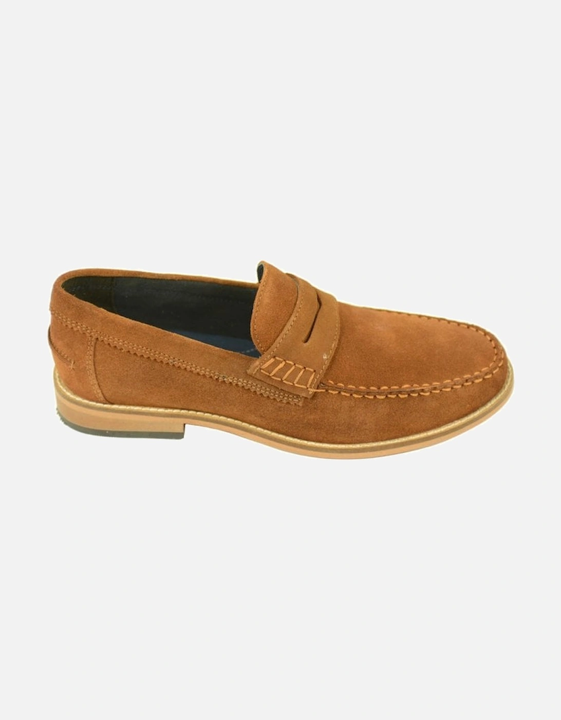 Front Jones Leather Suede Loafer Tan, 5 of 4