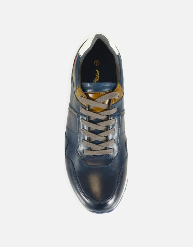 Front Brescia Leather Sneaker Navy