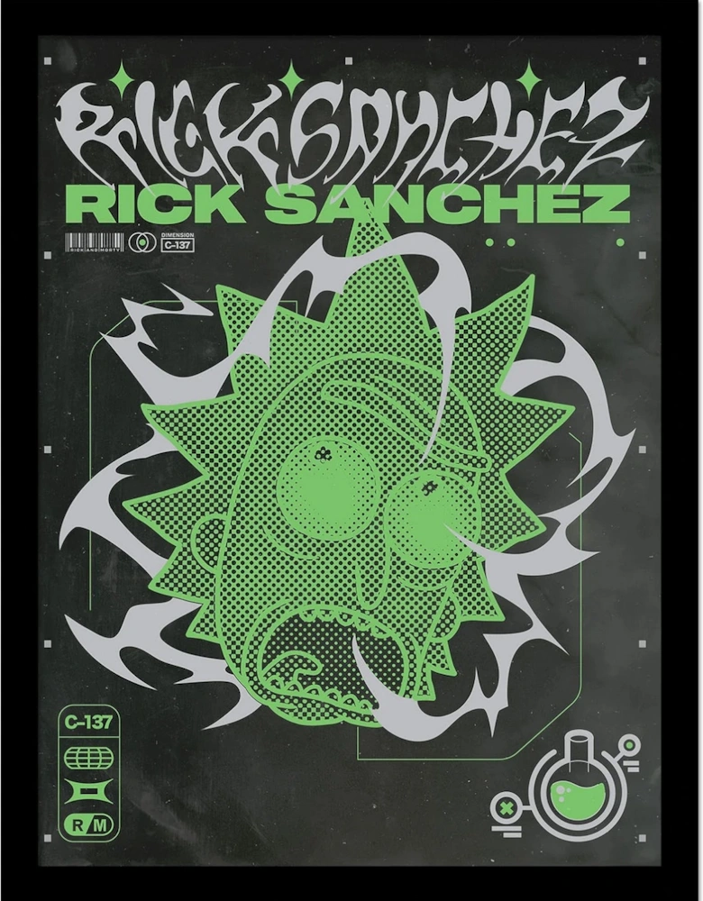 90S Rave Rickvival Rick Framed Poster