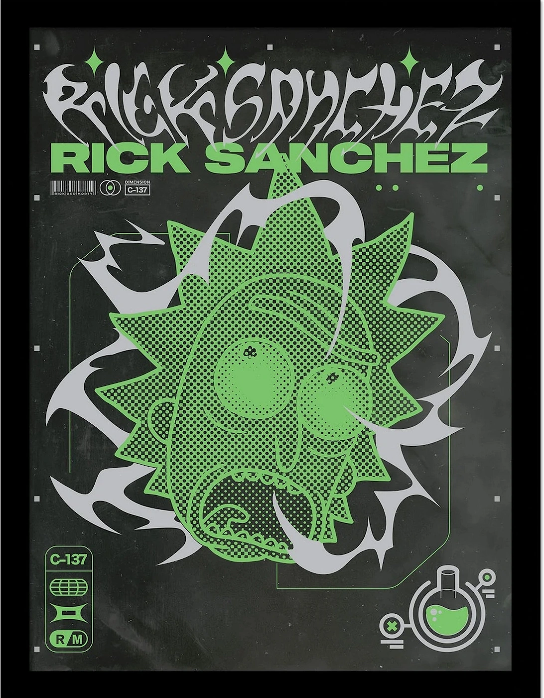 90S Rave Rickvival Rick Framed Poster, 2 of 1